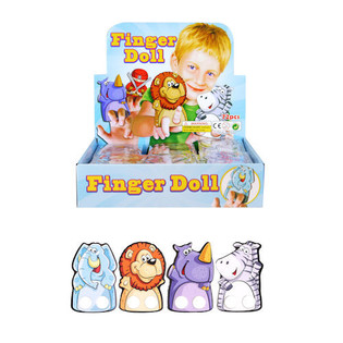 Finger Puppet Jungle Animals in Display (72 pcs)