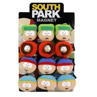 PLUSH BIG SOUTH PARK MAGNETS, 7CM. ON DISPLAY (12st.)
