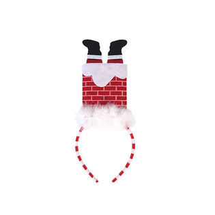 CHRISTMAS DIADEEM - SANTA CLAUS IN CHIMNEY ON YOUR HEAD (24st)
