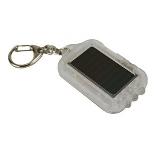 SOLAR KEY RING WITH LED LIGHT - TRANSPARENT (20pcs)