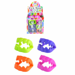 Multi-Color Vampire Fangs in Display (120 pcs)