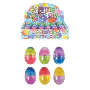 GLITTER PUTTY EGG IN DISPLAY (24pcs)