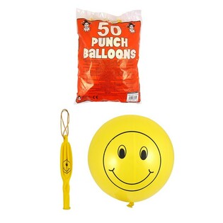 SMILEY BOUNCE BALLOONS (50pcs)
