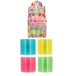Mini Colored Slinky Springs Ø3 cm in Display (72 pcs)