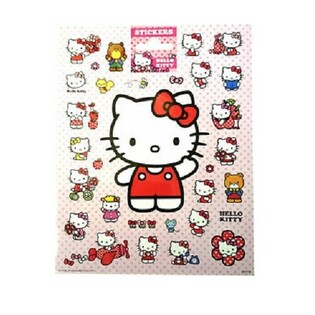 BIG HELLO KITTY STICKER SHEETS, 20x16 Cm. (10pcs)