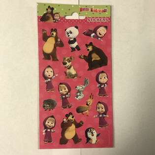 STICKERS: MASHA DE BEER, Dim. 20 x 10 cm. (10pcs)