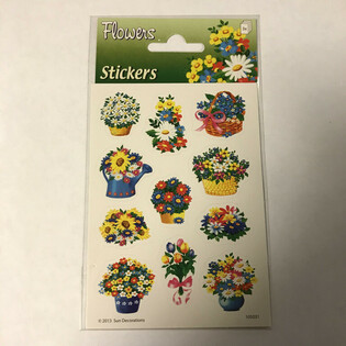 STICKERVEL: FLOWERS, Dim. 16 x 9 cm. (10pcs)