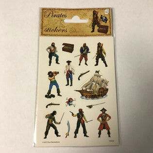 STICKERVEL: PIRATES, Dim. 16 x 9 cm. (10pcs)