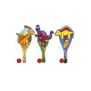 DINOSAUR PADDLE BAT BALL GAME (24 pcs.)