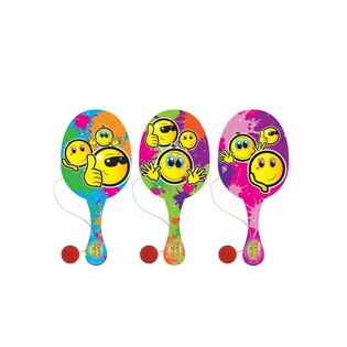 Smiley Paddle Bat Ball Game (12 pcs.)