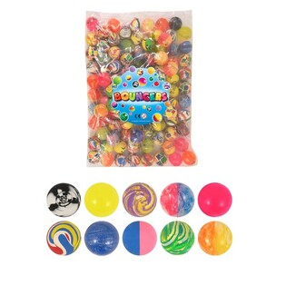 Mixed Bouncy Balls, 3.3 cm (100 pcs)
