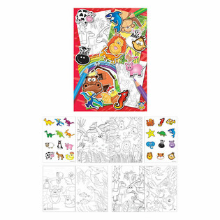 COLOR BOOK WITH STICKERS (48pcs)