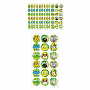 FUN STICKERS – JUNGLE 18 STICKERS PER SHEET (10 pcs)