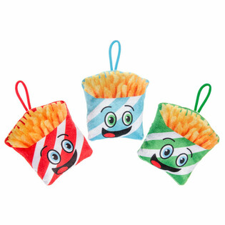 Plush French Fries Cones 13 cm (24 pcs)