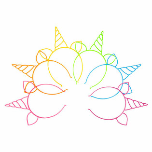 Unicorn Tiara, Neon Color Mix (24 pcs)