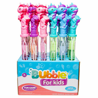 Large Unicorn Bubble Wand 38 cm in Display (24 pcs)