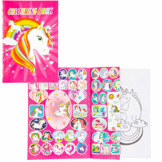 UNICORN / UNICORN COLOR BOOK 20x14 Cm. WITH STICKERS (24pcs)