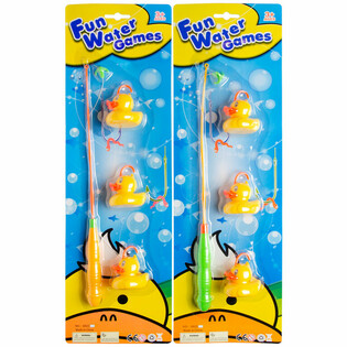 DUCKS FISHING GAME WITH 3 DUCKS ON CARD (12pcs)