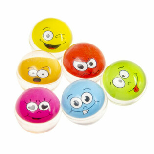 Smiley Bouncy Balls Ø 3.2 cm (50 pcs)
