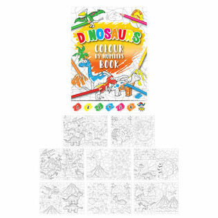 Dinosaur 'Color by Number' Coloring Book (48 pcs)