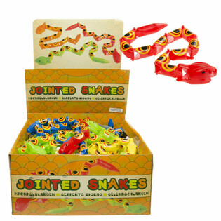 FLEXIBLE WIGGLE SNAKES 35 CM IN DISPLAY (48 pcs)
