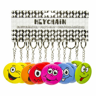 Smiley Keychains with Mirror (48 pcs.)
