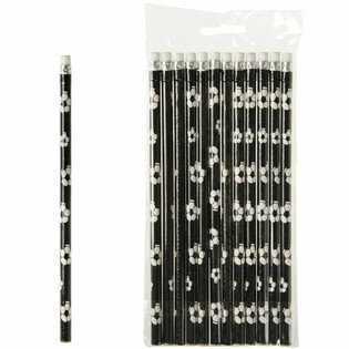Football Pencil with Eraser - 12 pcs