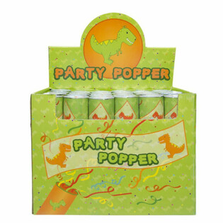 DINOSAUR CONFETTI SHOOTER - DISPLAY (24 PCS)