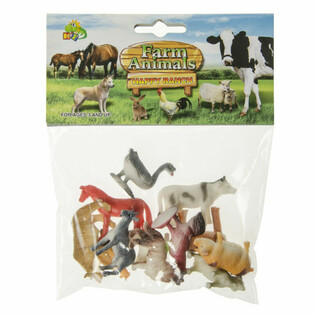 12-Piece Farm Animals Toy Figure Set (12 pcs)