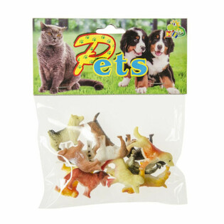 12-Piece Dog & Cat Play Figures Set