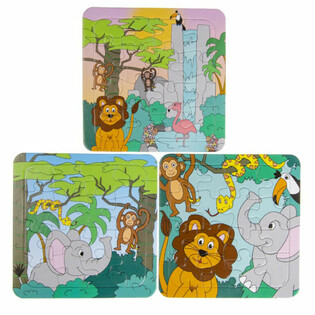 Mix Jungle Puzzles (14x14cm) - Value Pack of 50