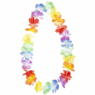 Hawaiian Lei Flower Garland - Multicolor (12 pieces)
