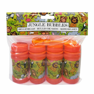 Jungle Animal Bubble Wands 50ml (4-Pack)