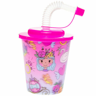 Princess Drinking/Ice Cream Cup with Straw (12 pcs)