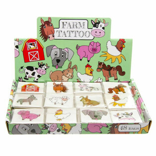 Fun Tattoos - Farm Theme (48 packs of 12 tattoos)
