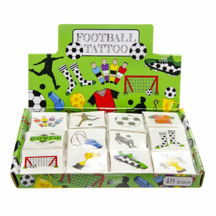 Fun Tattoos Football Theme - Display of 48 Packs (12 Tattoos per Pack)