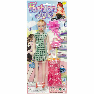 Fashion Doll with Dress on Card (12 pcs)