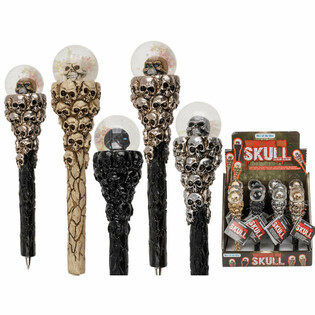 **MEGA CHEAP** SKULL BALLPOINT PENS IN DISPLAY (12pcs.)