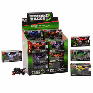DIE CAST - SUPER SPORT MOTOR, SCALE 1:24 IN DISPLAY (24 pcs.)