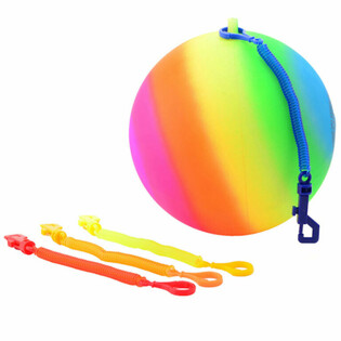 RAINBOW BALL WITH CORD / BUNGEE BALL Ø23 Cm (36 pcs.)