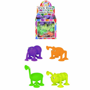 FUNNY ANIMALS WITH SUCTION CUP FEET IN DISPLAY (40 pcs)