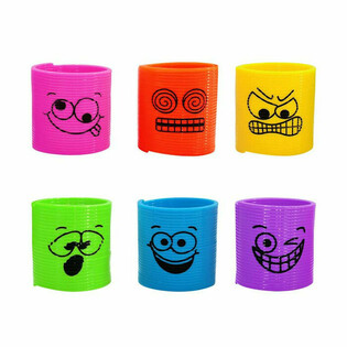 MINI FUNNY FACES SLINKY SPIRALS Ø3.5 CM (6 pcs)
