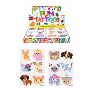 Fun Tattoos: Cats & Dogs (96 pc Display)