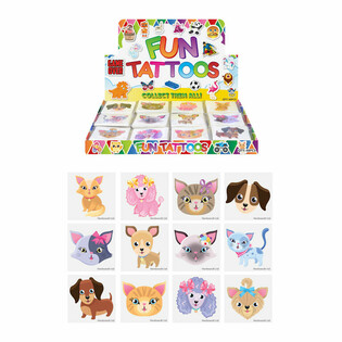 FUN TATTOOS - CATS & DOGS DISPLAY (48 PACKETS)