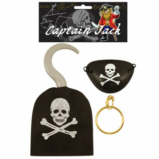 Pirate Set - Hook, Eyepatch & Earring (12 pcs)