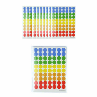 STICKER SHEET WITH 70 COLORED DOT STICKERS (10 pcs.)