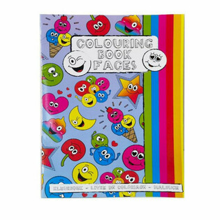 A4 Smiley Coloring Book with Stickers (12-Pack)
