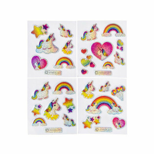 GLITTER STICKERS - UNICORN (100 pcs)