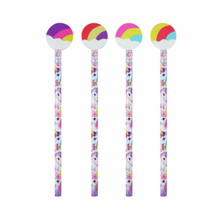Rainbow Unicorn Pencil with Eraser (24 pcs)