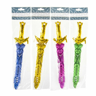 METALLIC COLORED TOY SWORD, 33 CM (36 pcs)